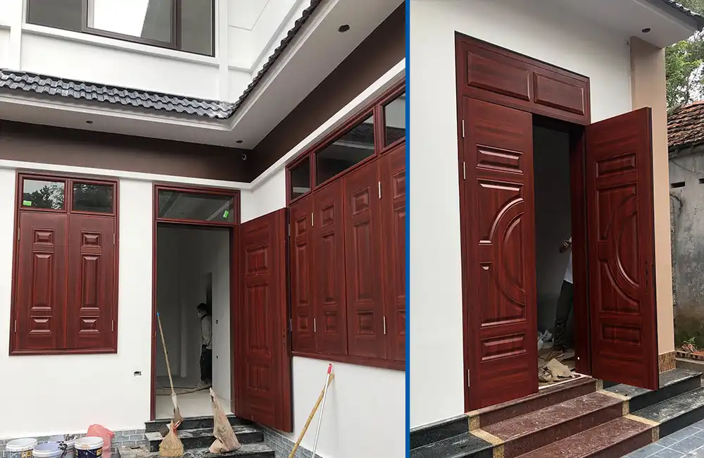 Cửa thép vân gỗ Bình Dương