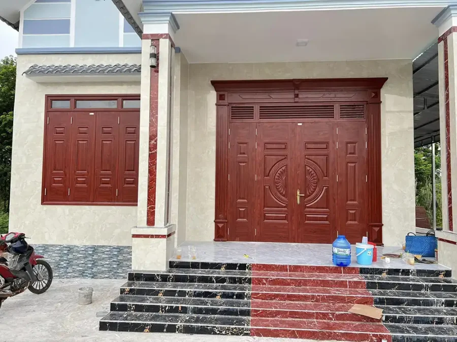 Cửa thép vân gỗ Bà Rịa 1 Cửa thép vân gỗ Bà Rịa